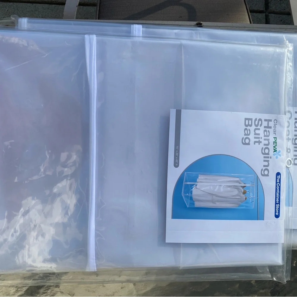 Container Store Hanging Clothes Storage Bags PEVA with zippers